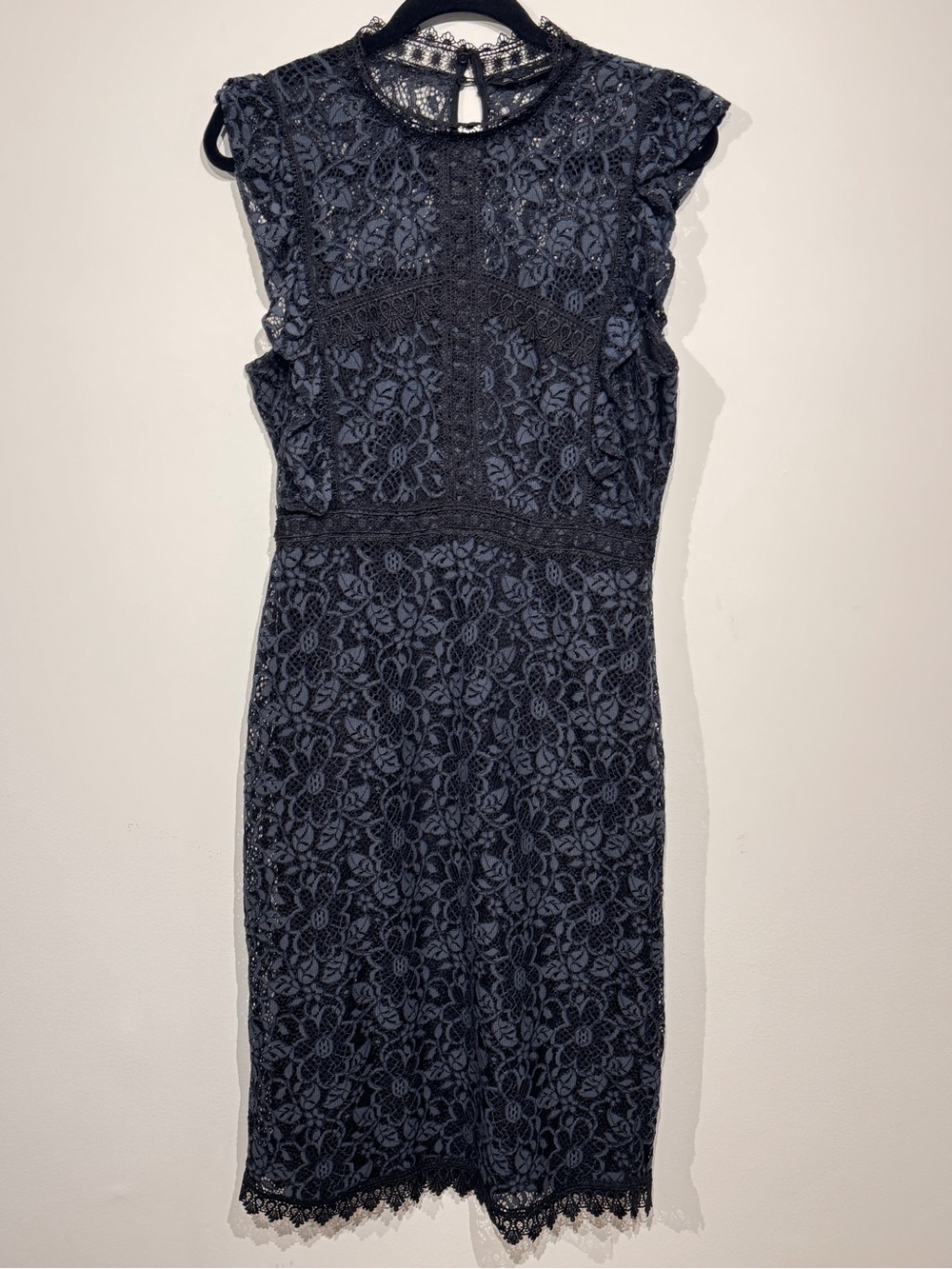 Zara Navy Lace Midi Dress